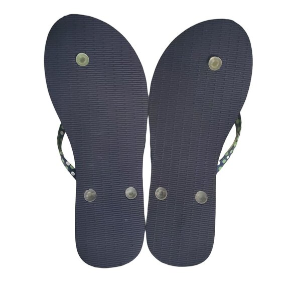 Vera Bradley Women's Blue Green White Luck Stripe Flip Flops Size 10 NWOT - Picture 5 of 12